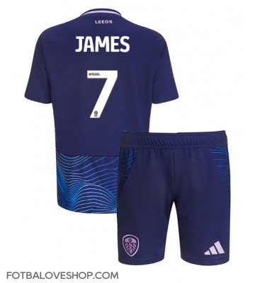 Leeds United Daniel James #7 Dětské Alternativní Dres 2024-25 Krátký Rukáv (+ trenýrky)